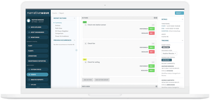 Screenshot of build interface in Narrative Wave