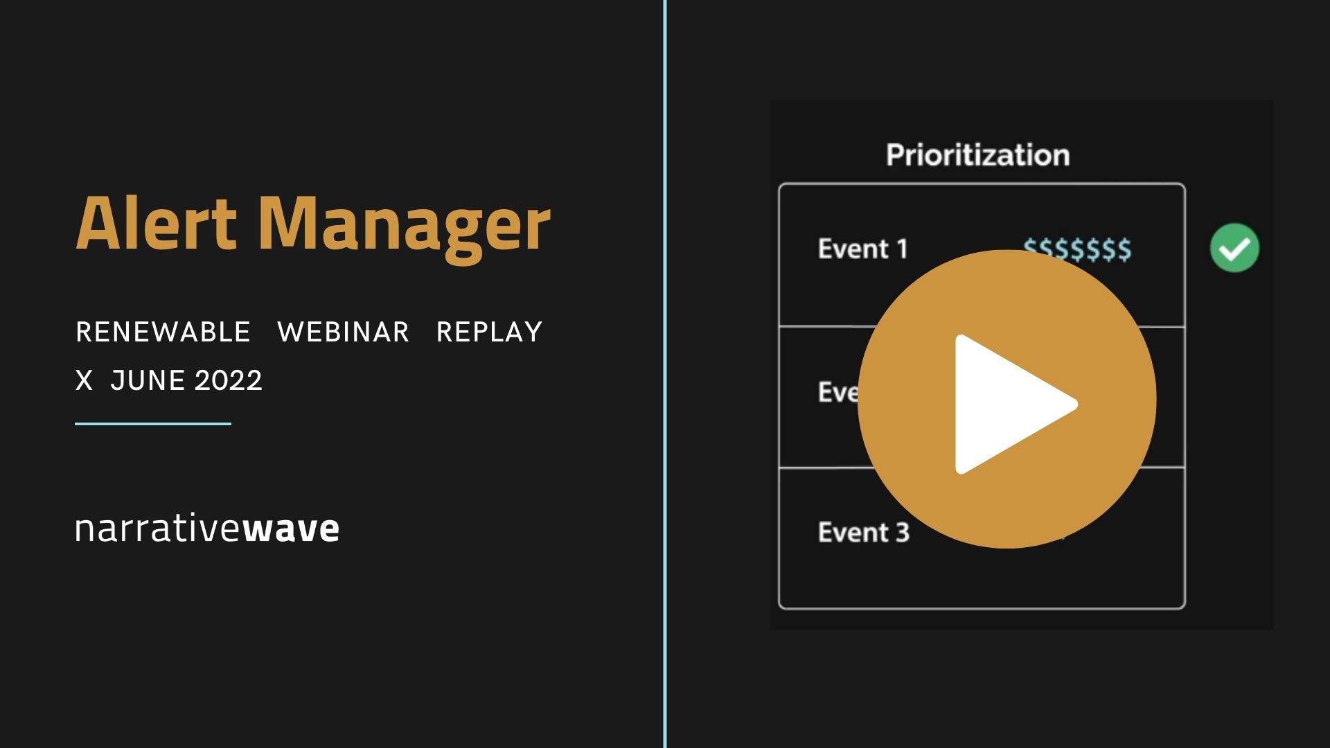 Alert Manager: Webinar Replay [Renewables]